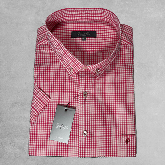 Ruby Red Checkered Plus Sized Shirt