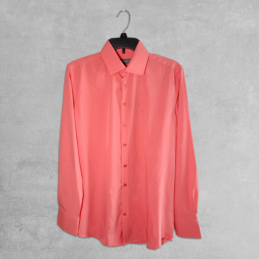 Solid Coral Long Sleeve Shirt