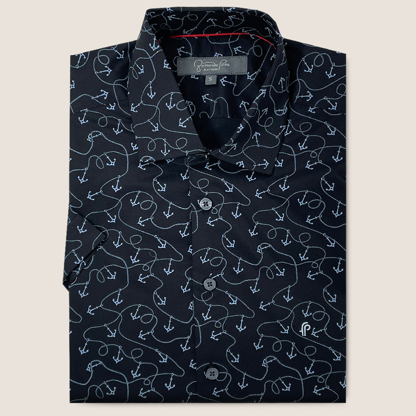 Black/LT Blue Modern Sailor Print (M263-21)