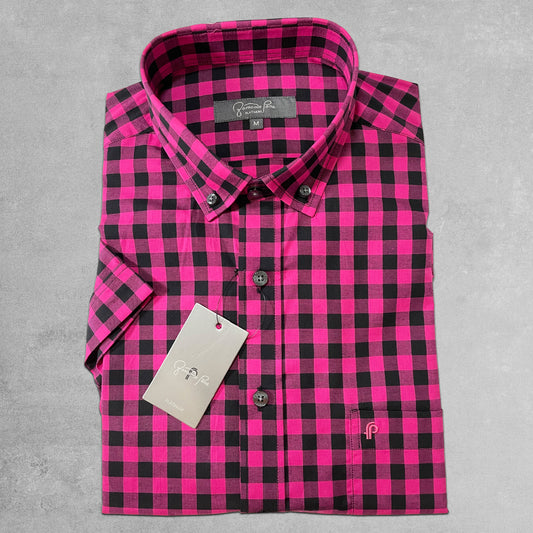 Black & Pink Checkered Shirt