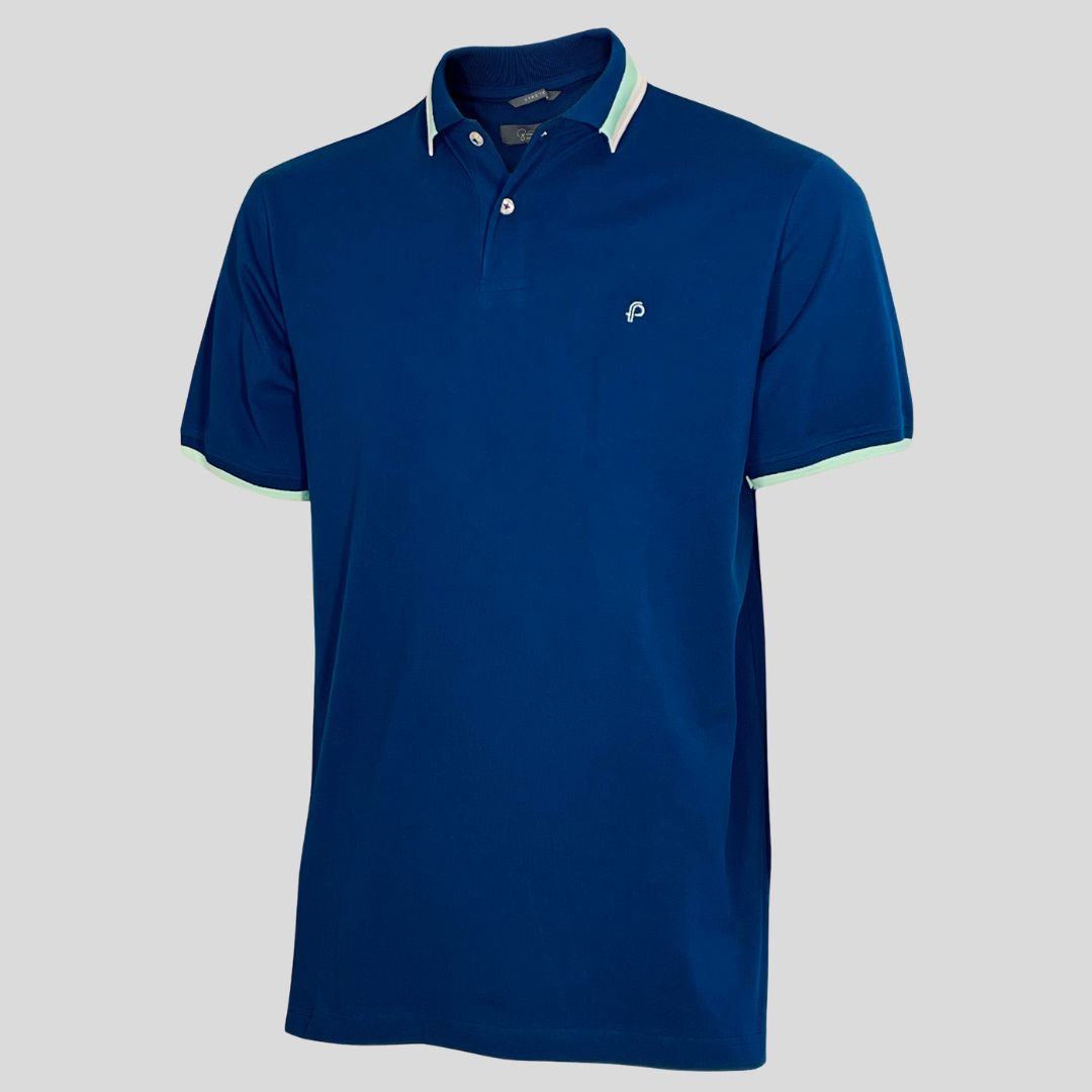 FP Bellwether Blue Fancy Polo (SPD53-07A)