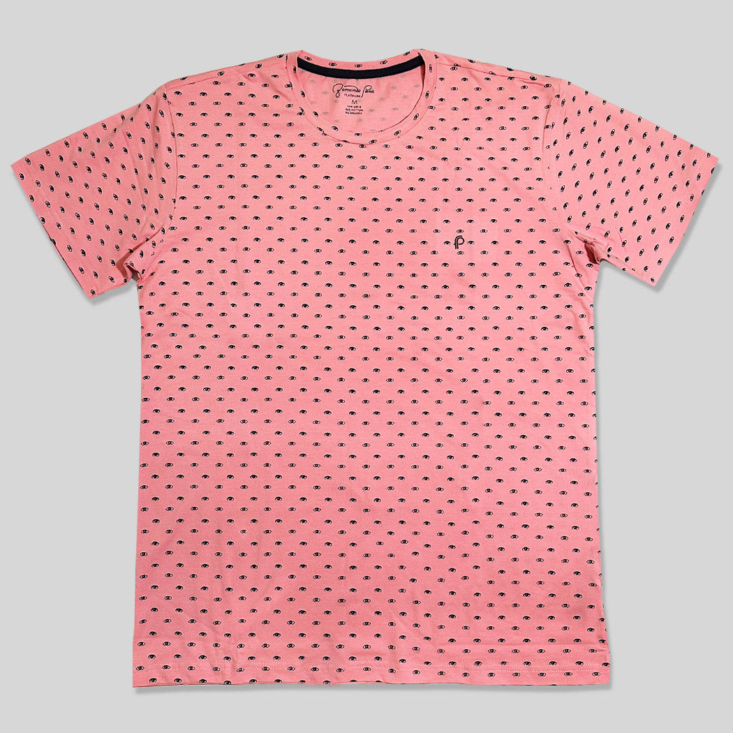 Fernando Pena Coral Eye – Pink Microprint Tee (FJT21-08A)