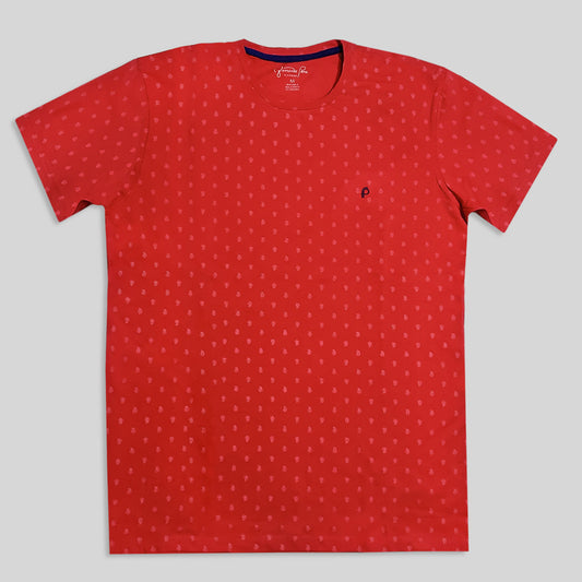 Jalapeño Red Paisley Pattern T-Shirt