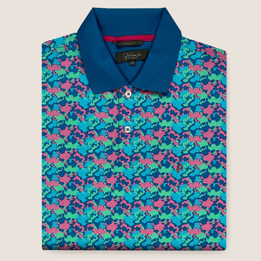 Fernando Pena Platinum Printed Polo-Tropical Mosaic (SPD57-03A)