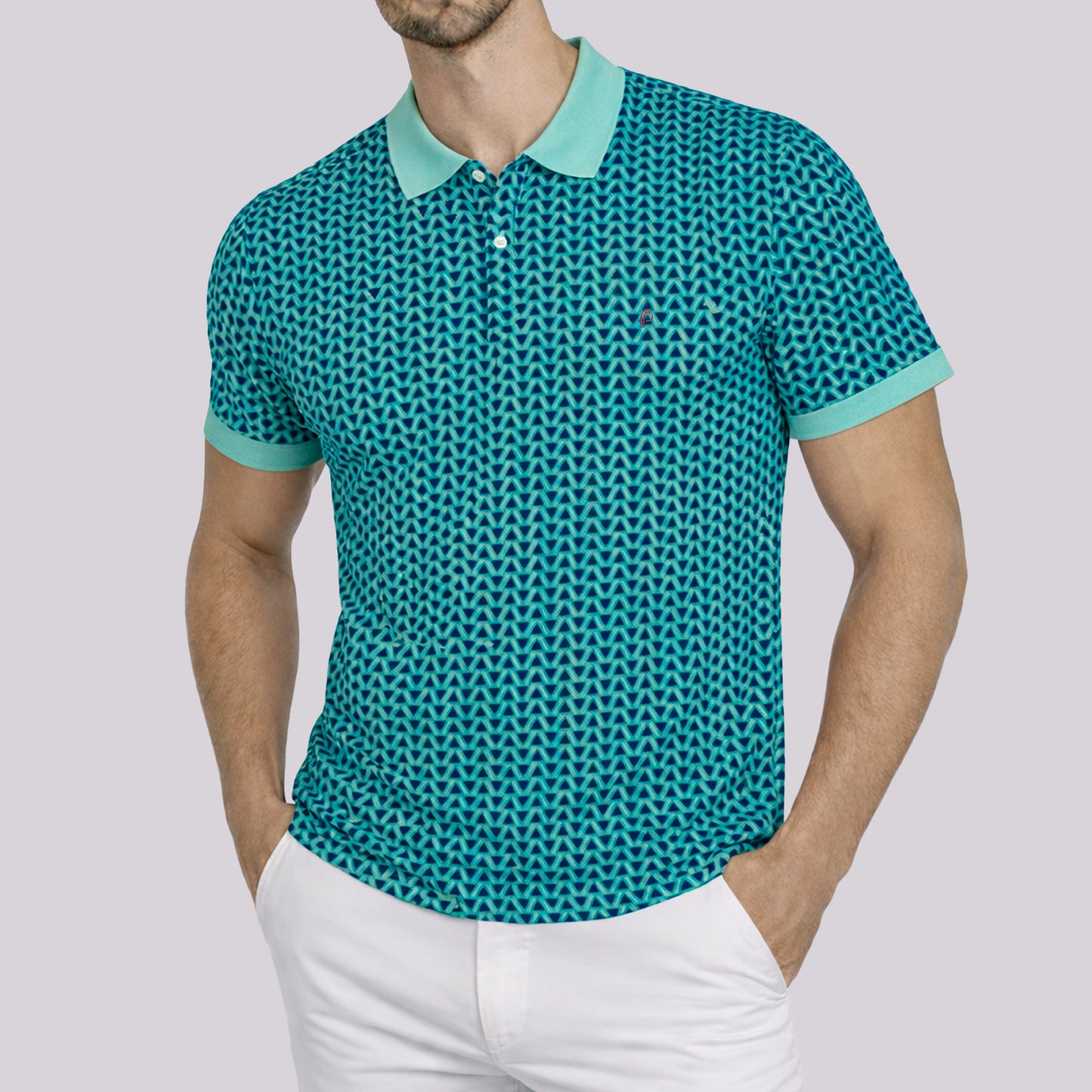 NEW-Primiun Printed Polo (SPD57-02A)