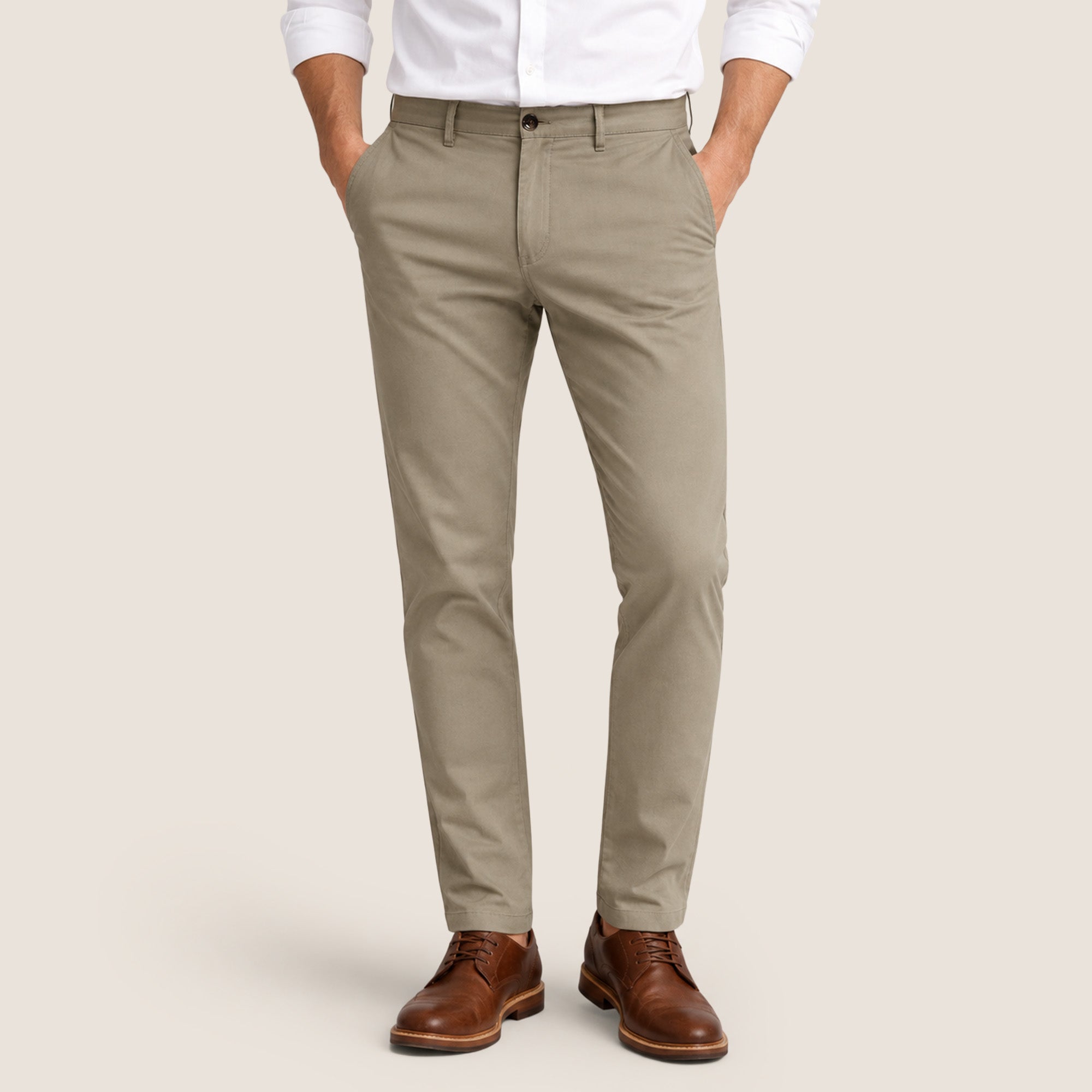 Slim Fit Stretch Pants Desert Stone (CHP-FP03)