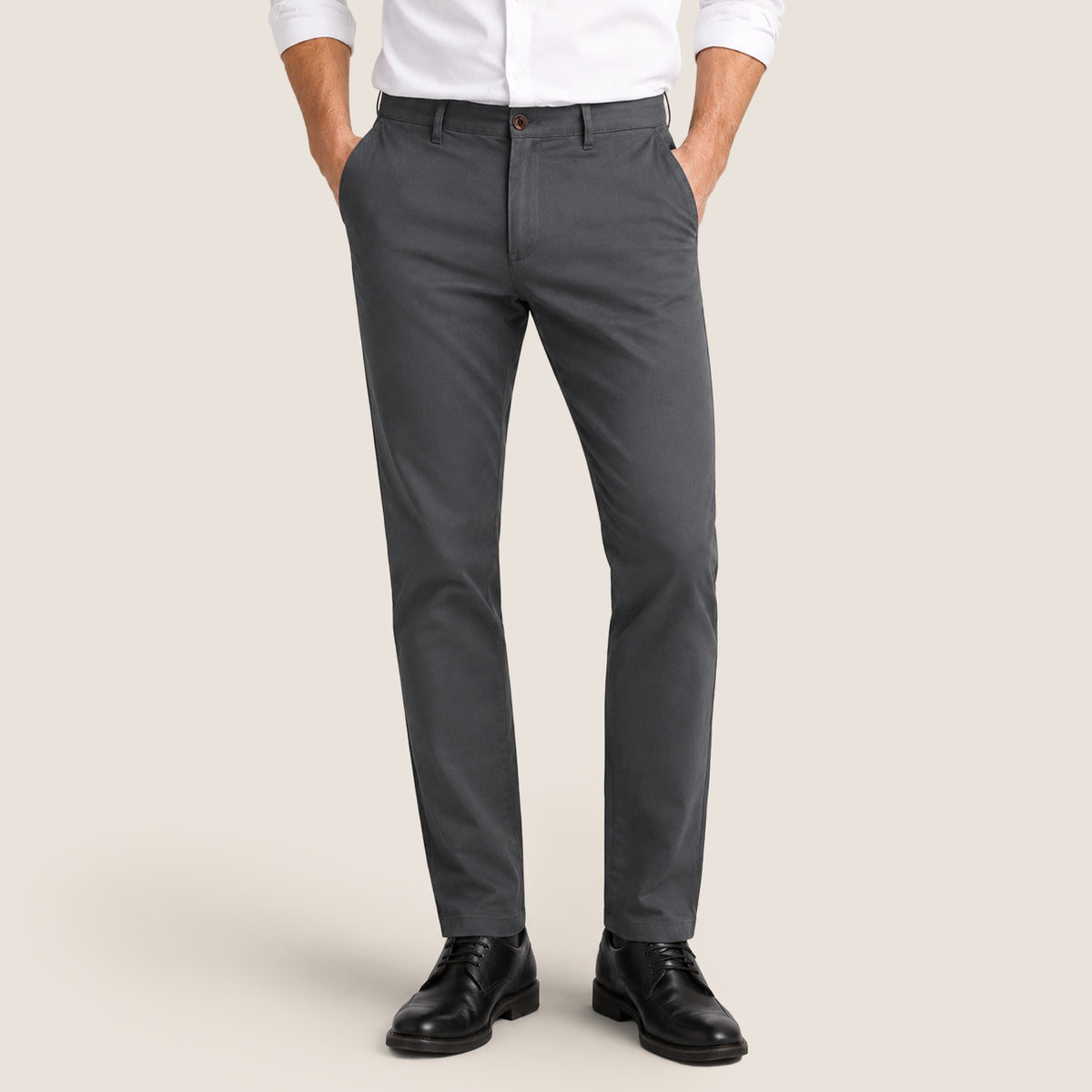 Slim-Fit Stretch Pants Stone Grey (CHP-FP04 )
