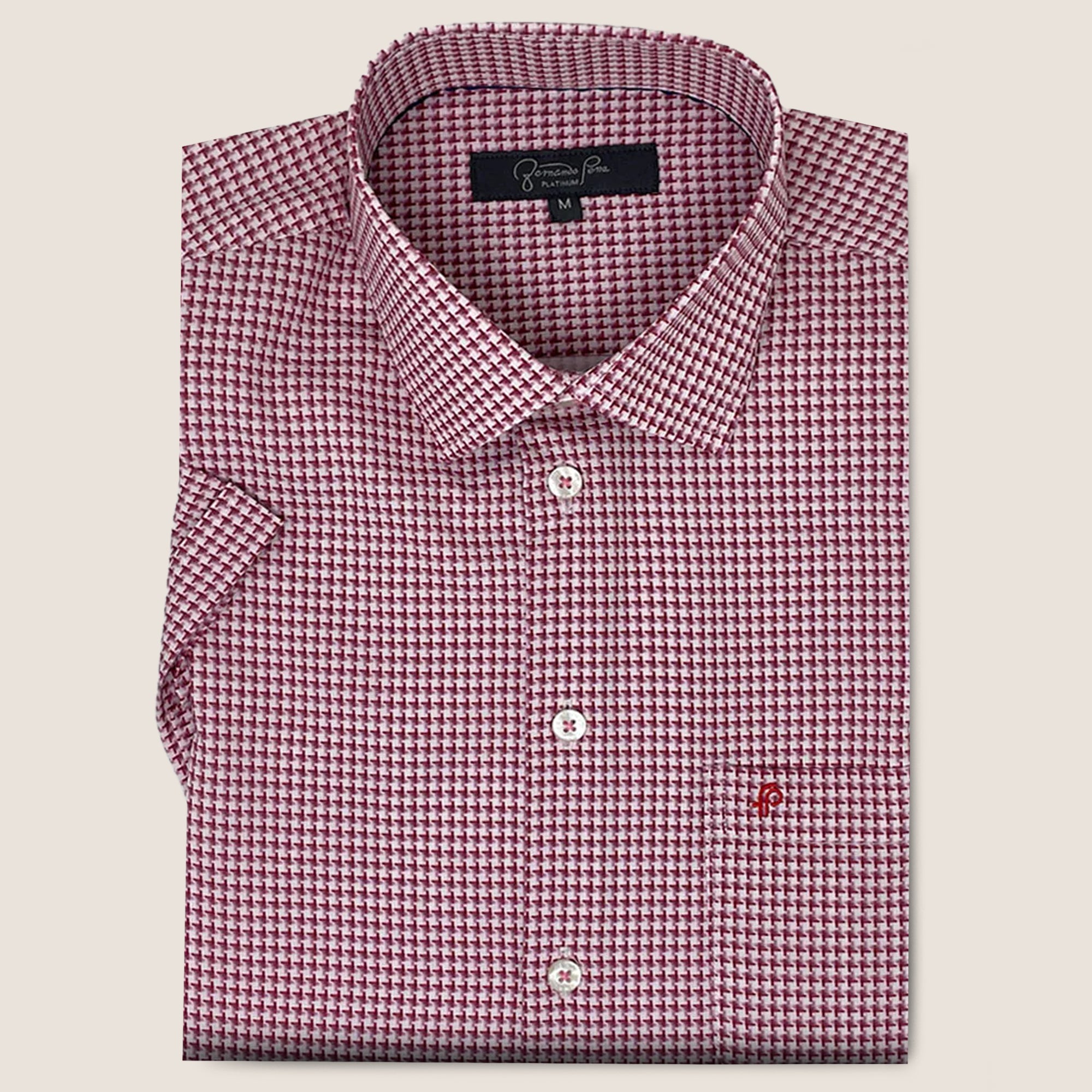 Red /White Geometric Print (FP-4W1-15B)
