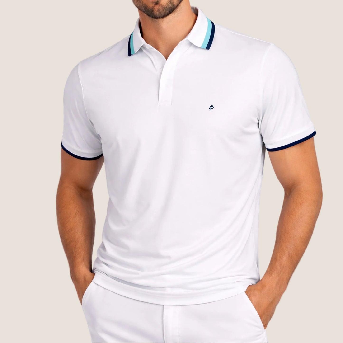 Fancy Polo White Mint (SPD53-07B)