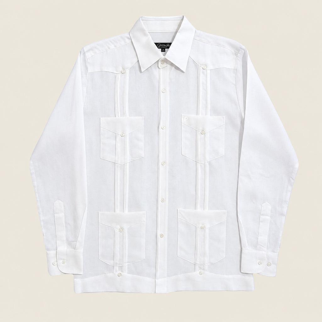 Long Sleeve Guayabera (GLQ23-18B FP-P) Available Plus Sizes