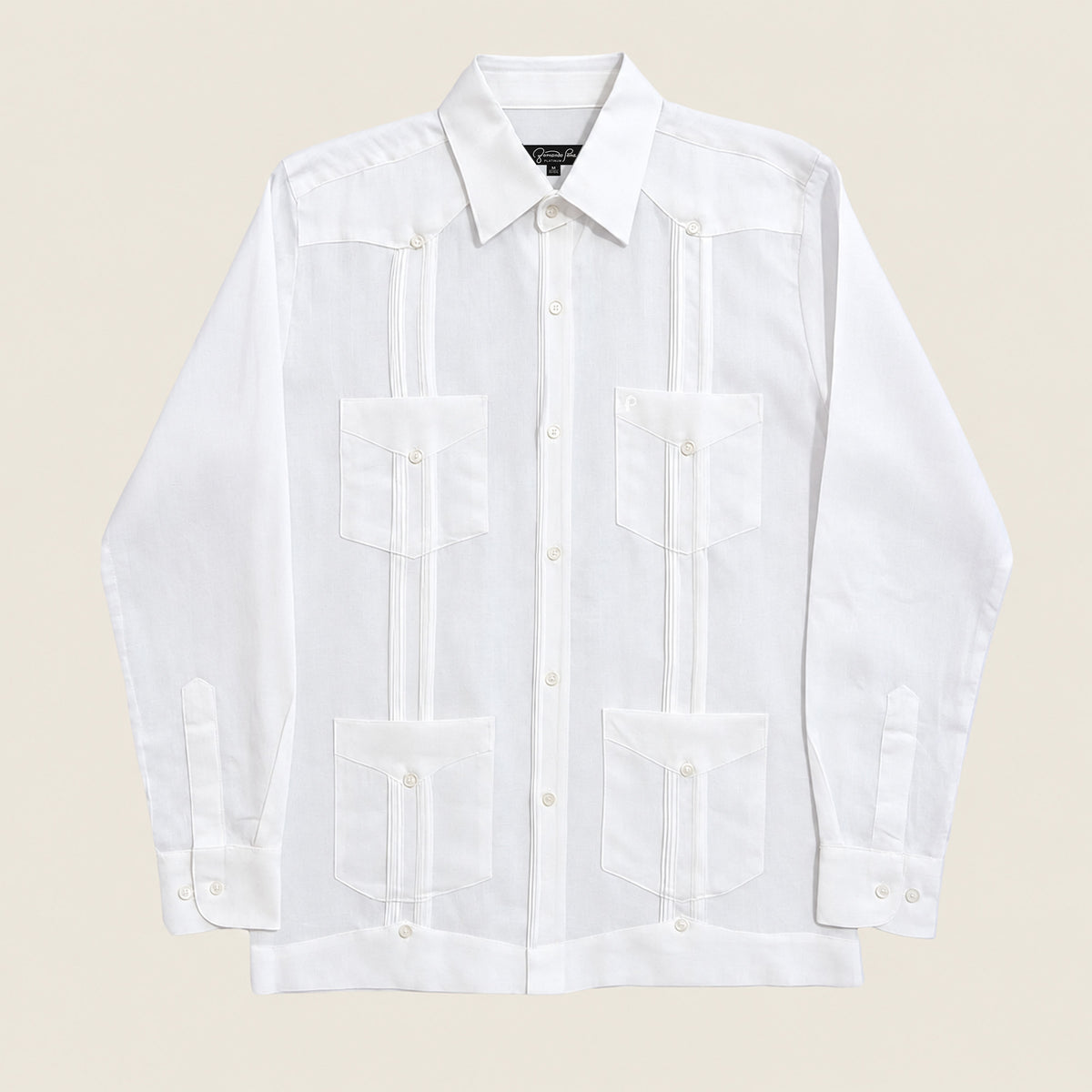 Long Sleeve Guayabera (GLQ23-18B FP-P) Available Plus Sizes