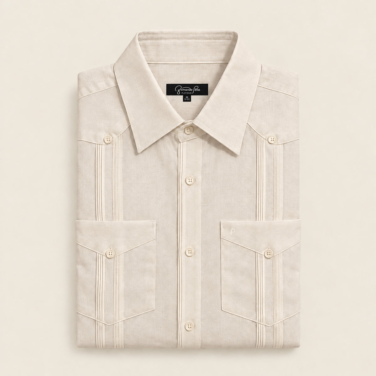 Long Sleeve Guayabera (GLQ23-18B FP-P) Available Plus Sizes