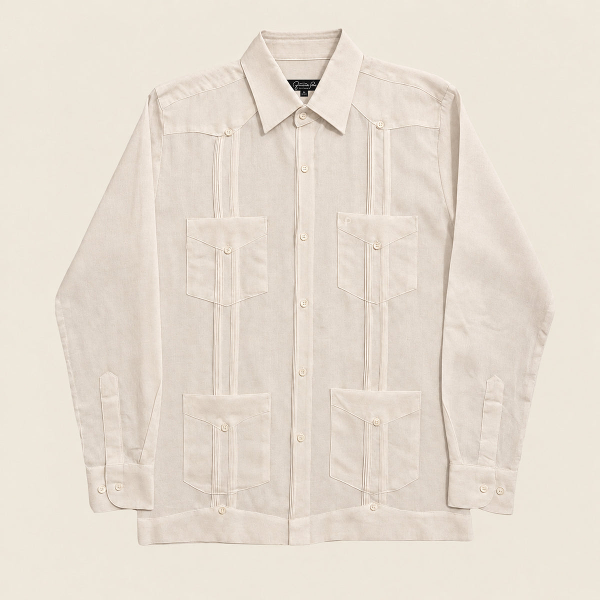 Long Sleeve Guayabera (GLQ23-18B FP-P) Available Plus Sizes
