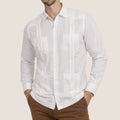 Long Sleeve Guayabera (GLQ23-18B FP-P) Available Plus Sizes