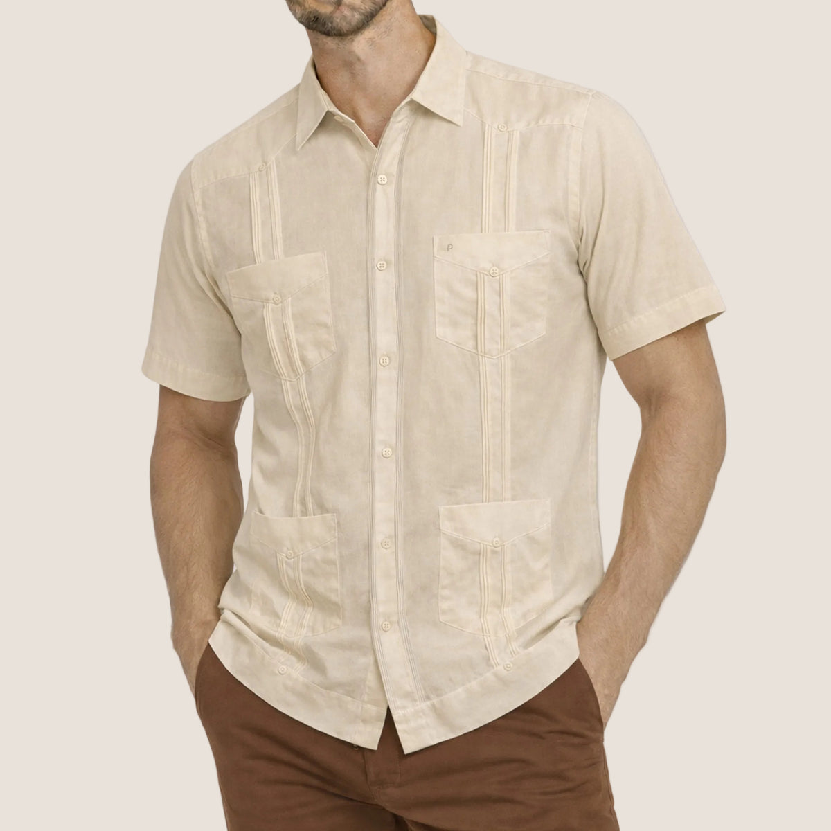 Short Sleeve Guayabera (GLQ23-18B FP-P)