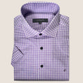 White/Lilac Checkered Print (M216-08)