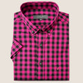 Black/Pink Checkered Print (M218-01B)