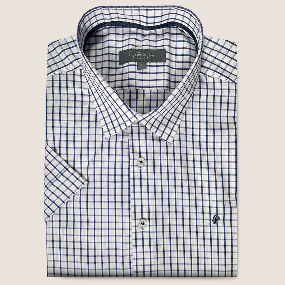 Navy/White Checkered Print (M233-03)