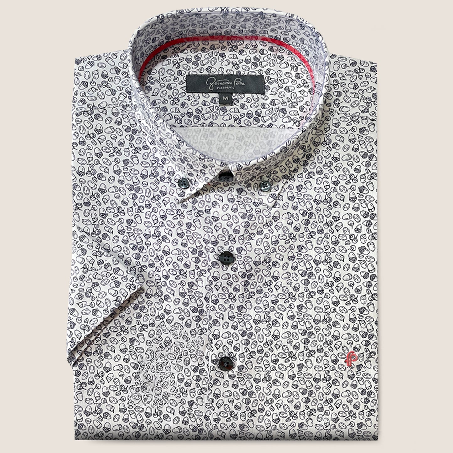 Black/White Micro Coffee Bean Print (M246-02)