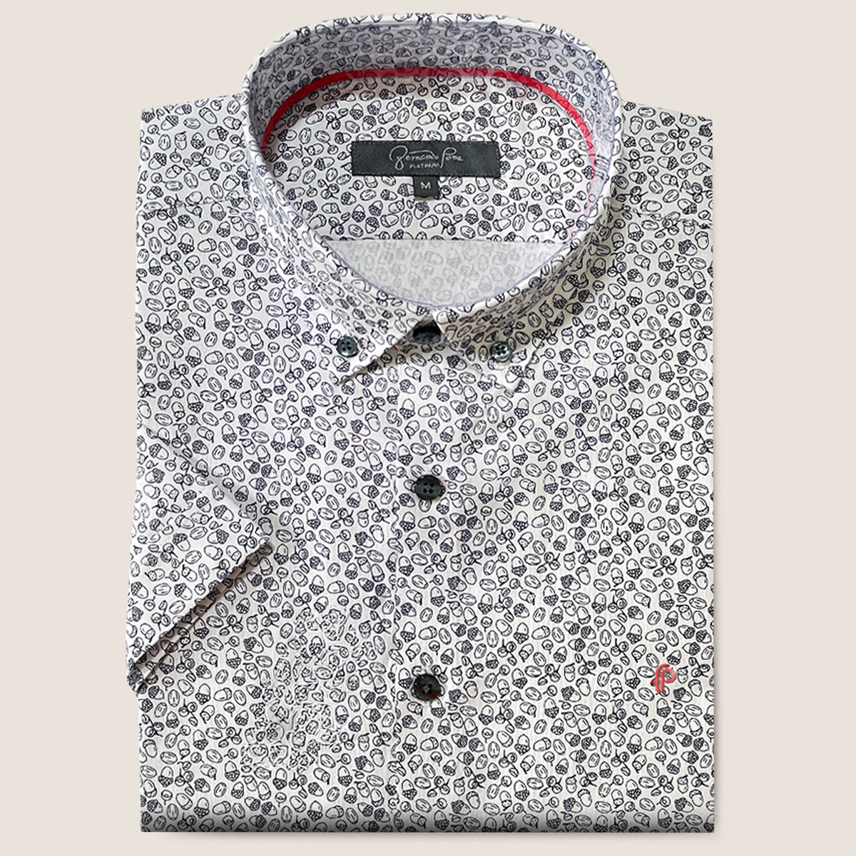 Black/White Micro Coffee Bean Print (M246-02)