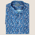 Navy/Orange Floral Print (M262-14)