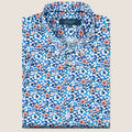 Teal/White Floral Print (M263-03)