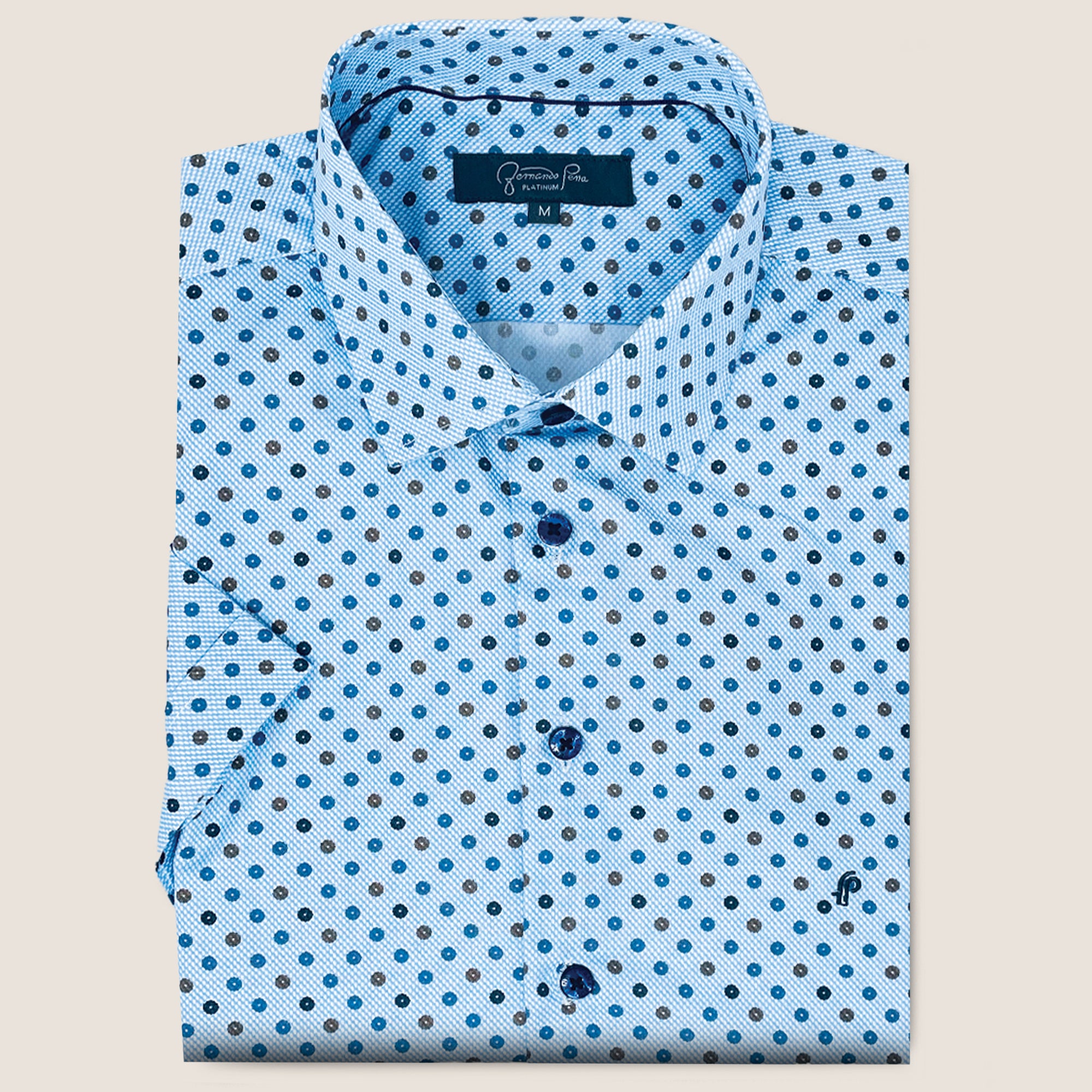 LT Blue Geometric Print (M263-05)