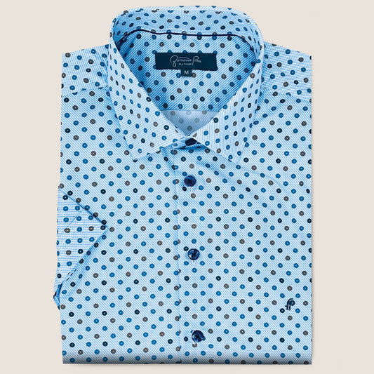 LT Blue Geometric Print (M263-05)