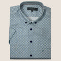Navy/LT Blue Geometric Micro Dot Print (M263-15A)