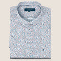 White/Navy Geometric Print (M263-16A)