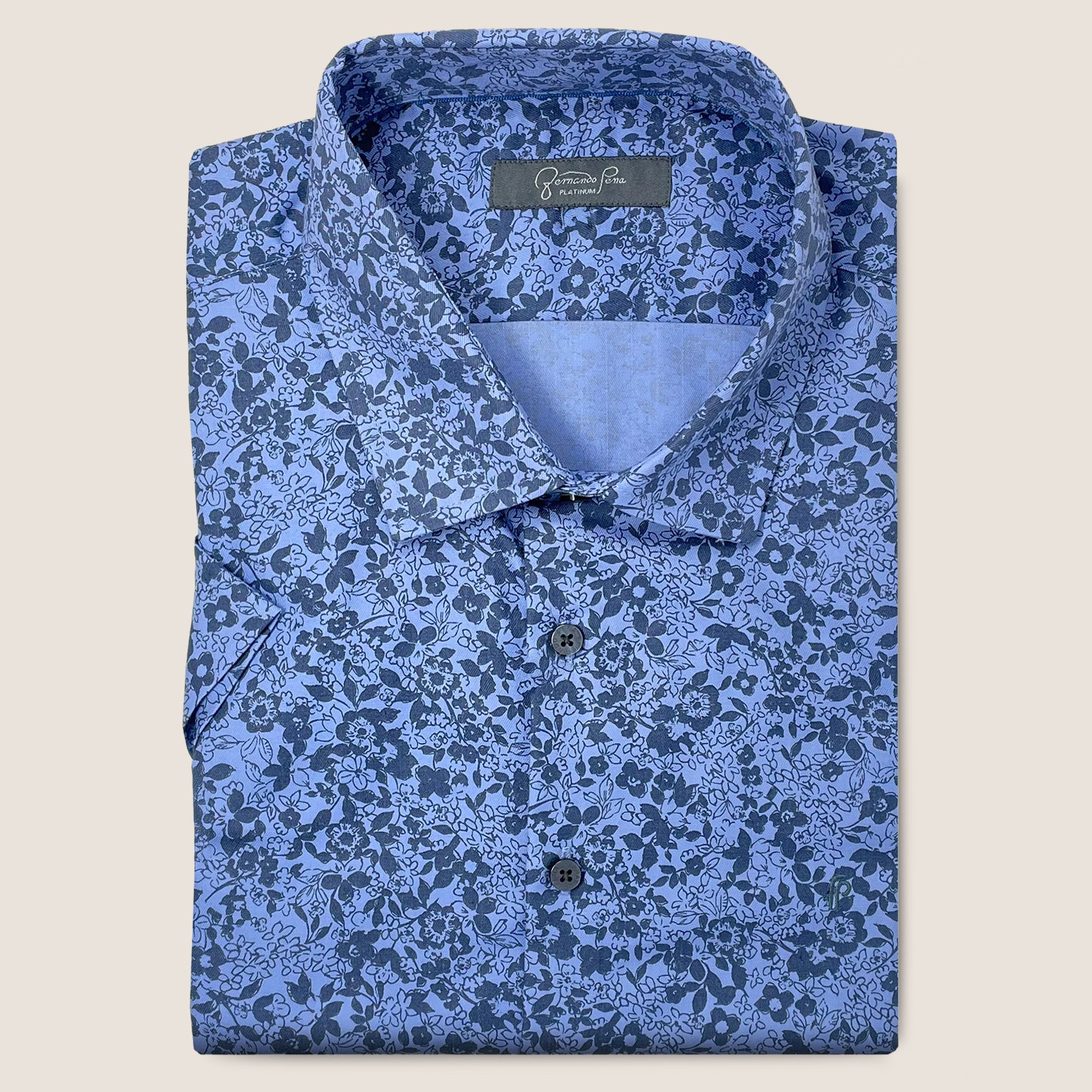 LT-Blue/Navy Floral print (M263-18)