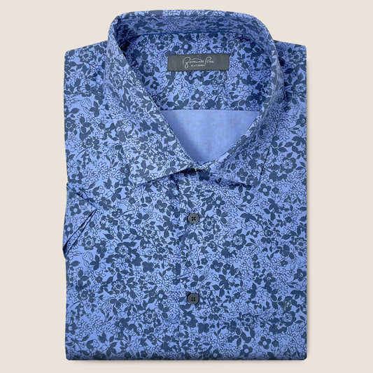 LT-Blue/Navy Floral print (M263-18)