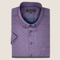 Grey/Pink Leaf Print (M263-26)