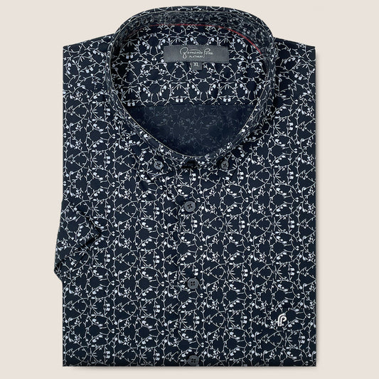 Black/White  Micro Floral Print (M263-31)