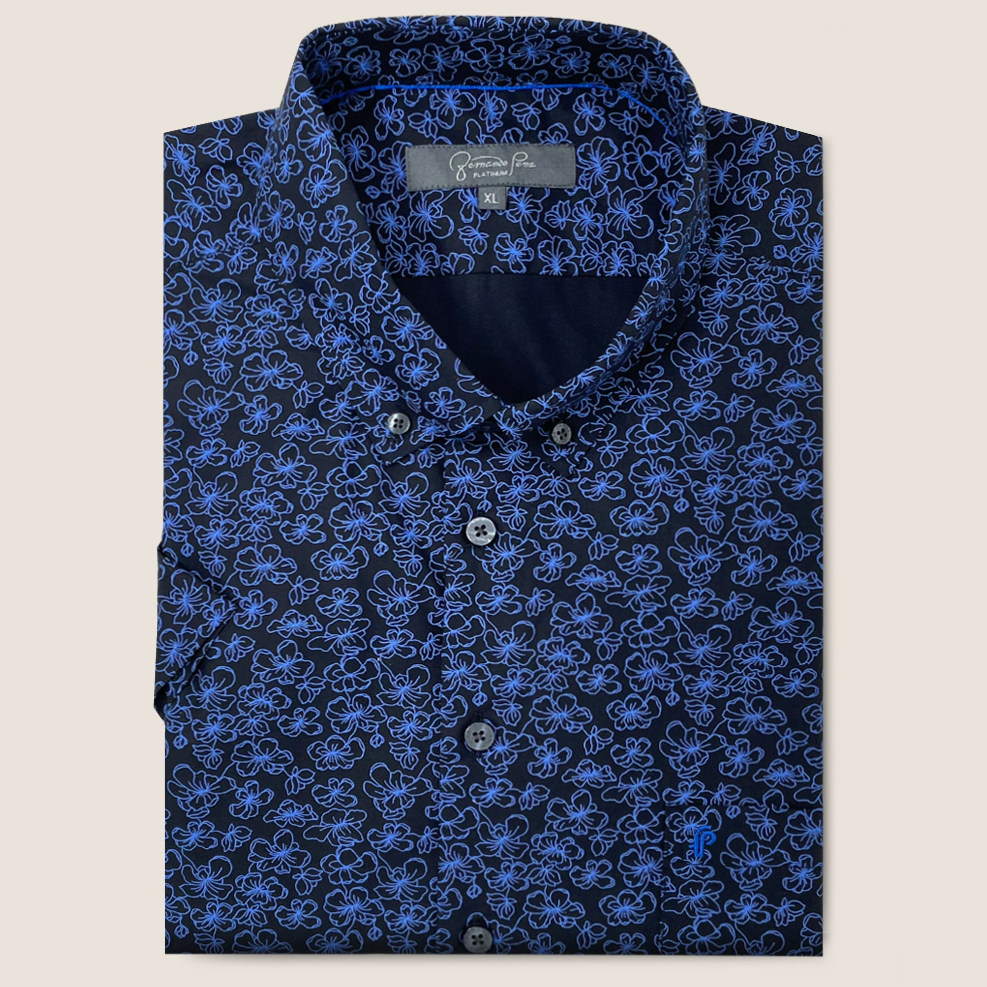 Black/ Royal Floral Print (M263-32)