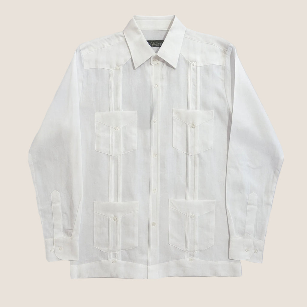 Long Sleeve Guayabera (GLQ23-18B FP-P) Available Plus Sizes