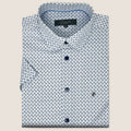White/ Blue Geometric Print  (MC8)