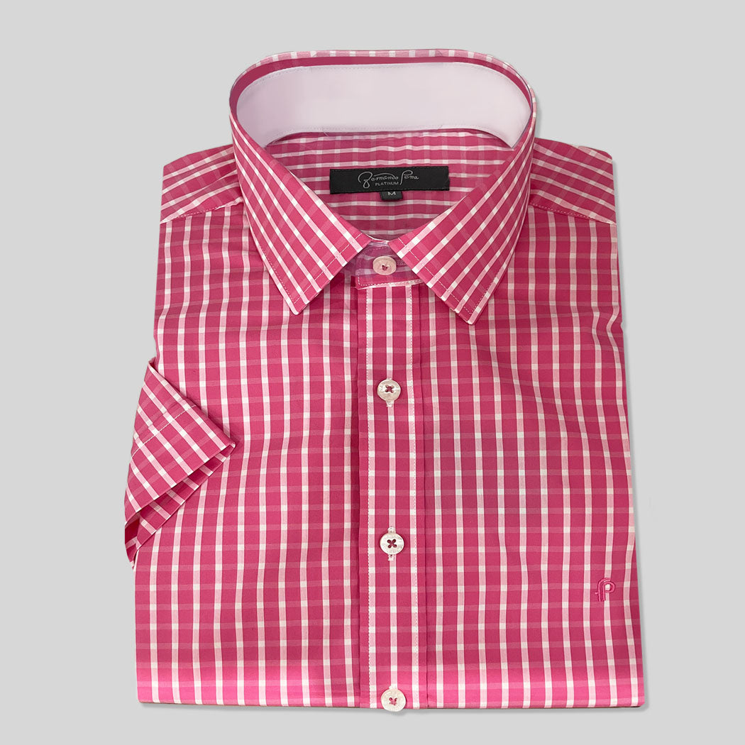 Red Squares Short Sleeve Shirt