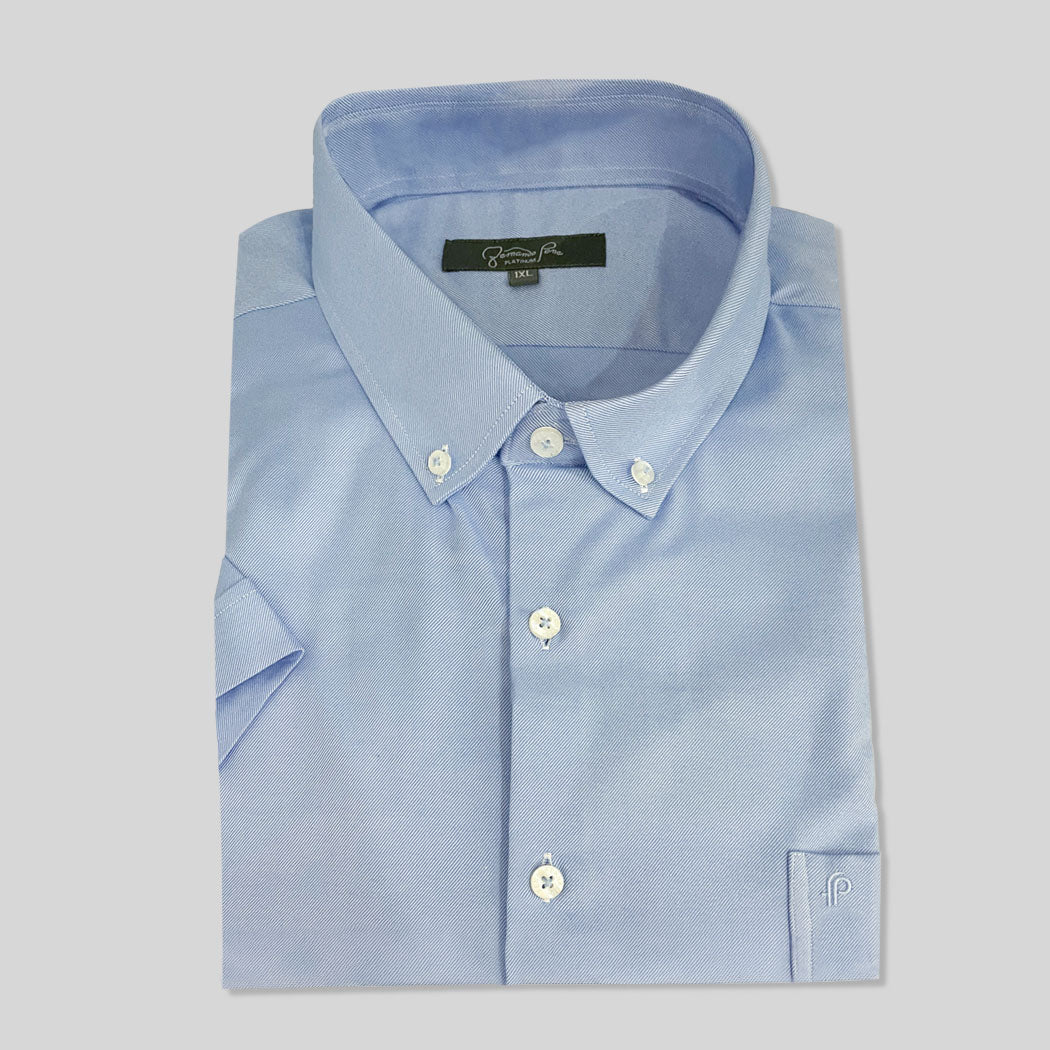 Button Down Solid Blue Shirt