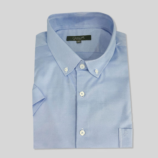 Button Down Solid Blue Shirt