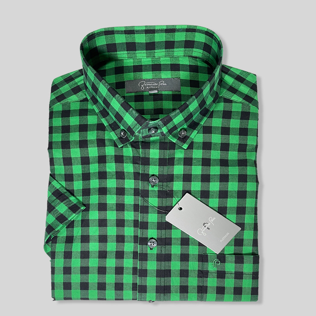 Black & Green Checkered Shirt (M218-01A)