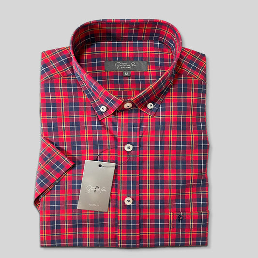 Red & Navy Checkered Shirt (M218-02)