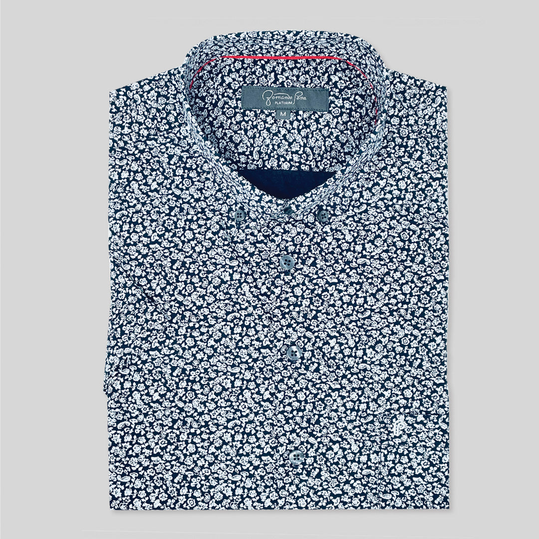 Black/White Micro Floral Print (M263-27)