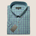 PlatinumSpring Grid Plus Size Shirt (M216-07A/B)