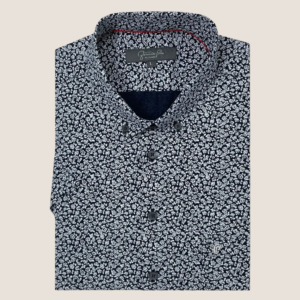 Platinum Noir Petal Plus Size Shirt (M263-27)