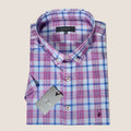 Platinum Berry Gridline Plus Size Shirt (M215-06)