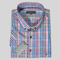 Platinum Festival Check Plus Size Shirt (M215-07)