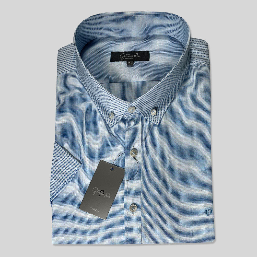 Platinum Essential Microgrid Plus Size Shirt (VF37-01 A/B)