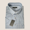 Platinum Sky Grid Plus Size Shirt (M215-03B)