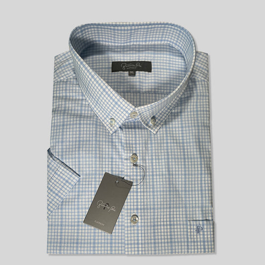 FP Platinum Sky Grid Plus Size Shirt (M215-03B)